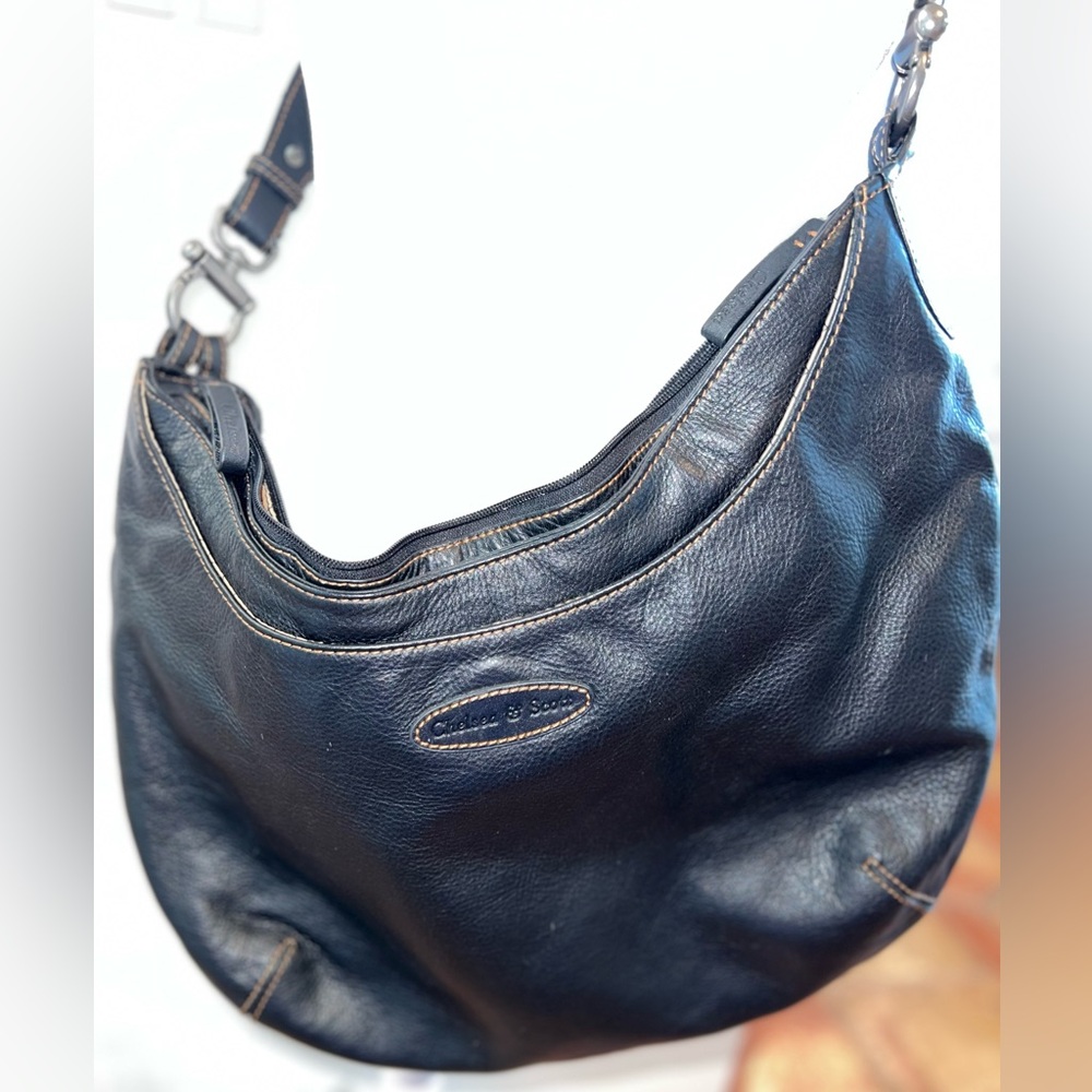 chelsea & scott leather crossbody bag black UNISEX